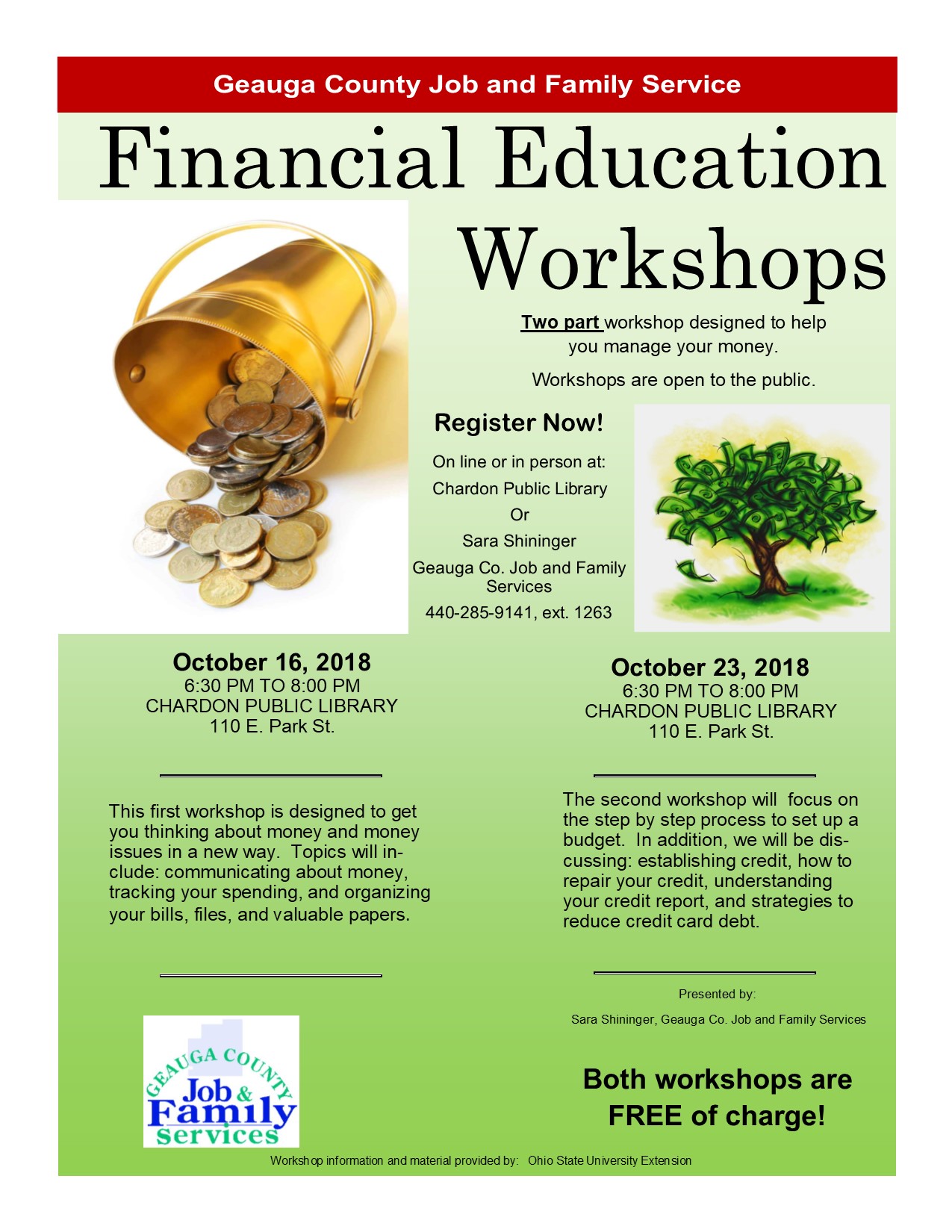 Financial Education Geauga County Job & Family Services